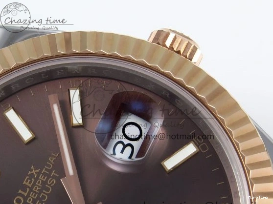 MiroTime 0226 Original DateJust 41 126331 904L SS RG VSF 1:1 Best Edition Brown Dial on Jubilee Bracelet VS 1711